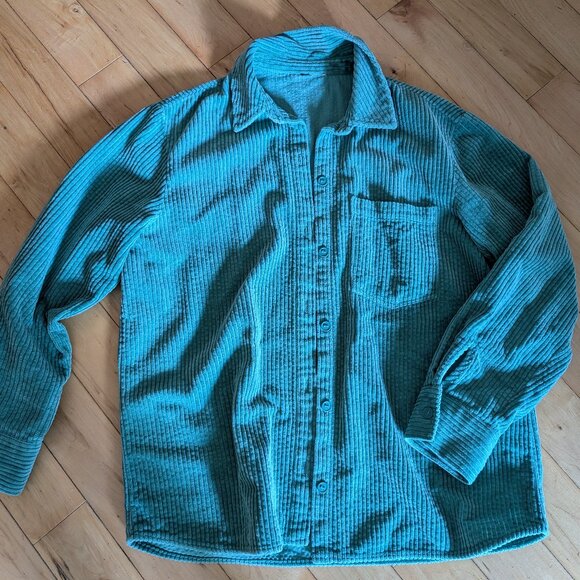 Corduroy Teal Jacket/Shirt - Picture 1 of 1